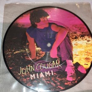John Cougar (aka John Cougar Mellencamp) Printed 45 Record - Record Player